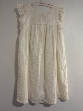 Bonton Lined dress with gold dot details size 8